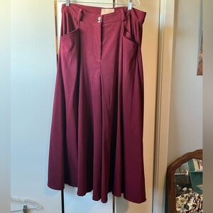 Scully Rich Burgundy Split Riding Skirt